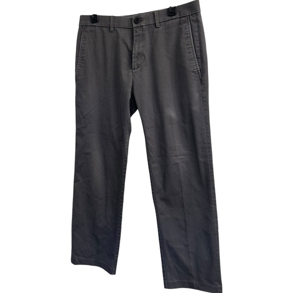 Haggar Iron Free Premium Straight Fit Gray Pants 33x30. - Picture 1 of 7